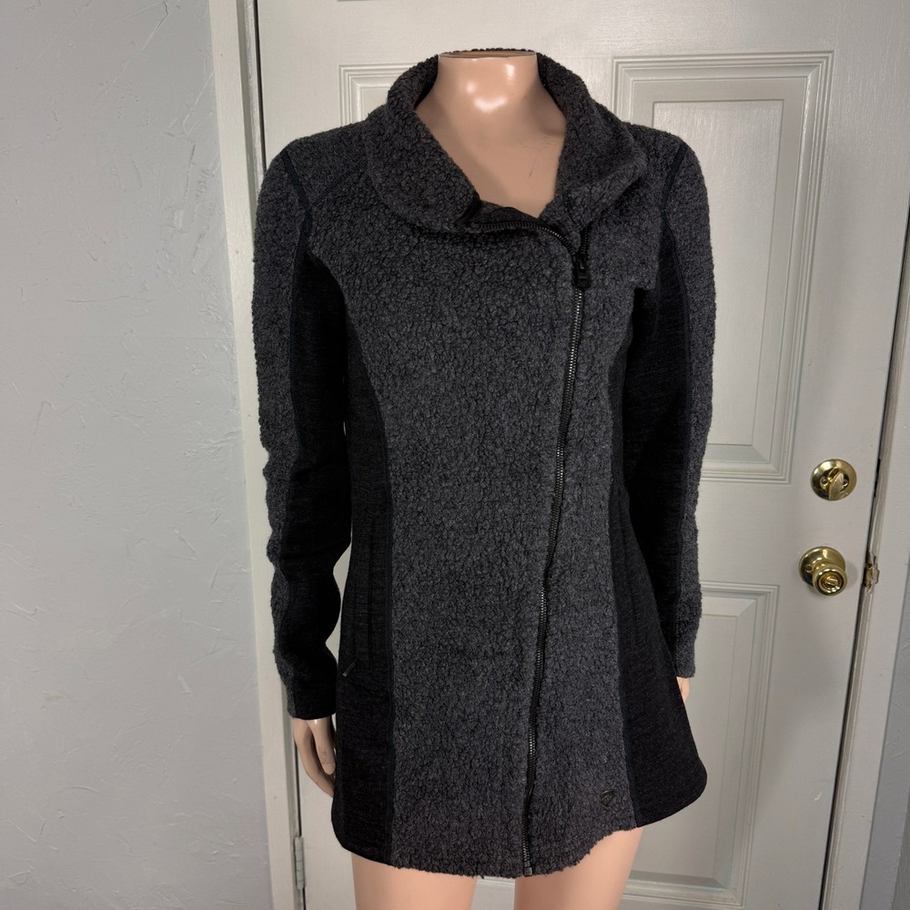 Kuhl Women's Sweater XS Kozet Long jacket Wool Blend Asymmetrical Full zip M3-22